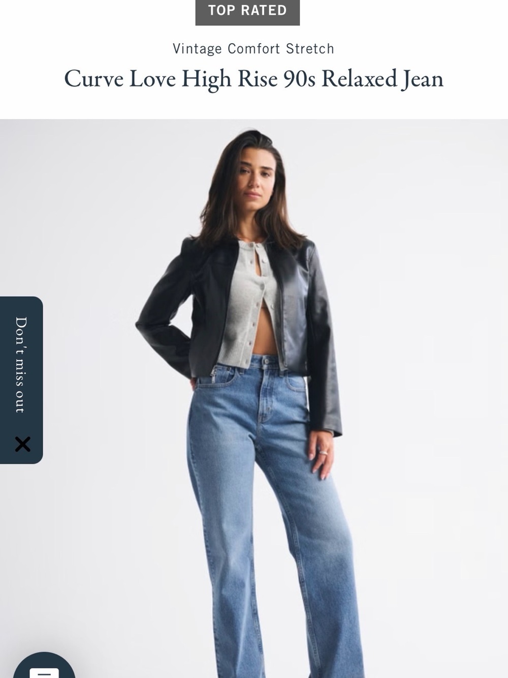 Abercrombie & Fitch Curve Love High Rise 90’s Relaxed Jeans